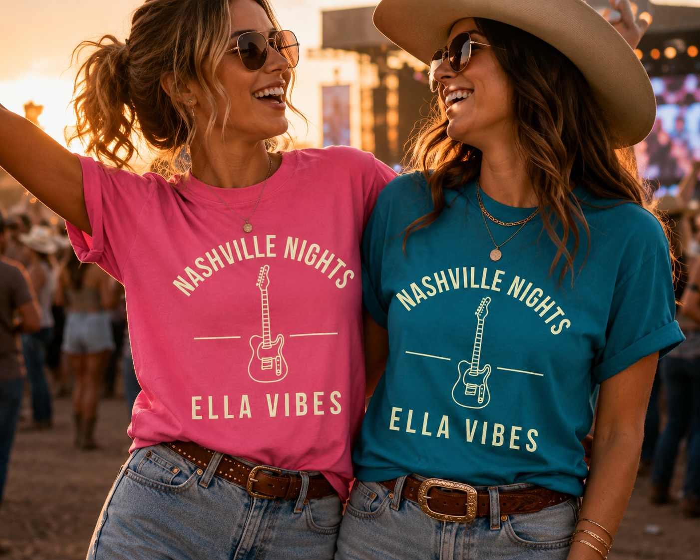 Nashville Nights Ella Vibes Country Music Fan Shirt Western Concert Tee