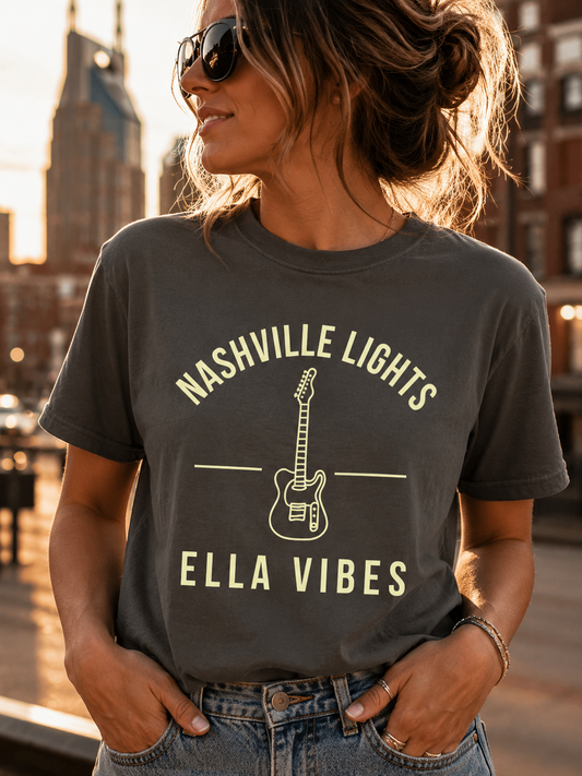 Nashville Lights Ella Vibes Country Music Fan Shirt Western Concert Tee