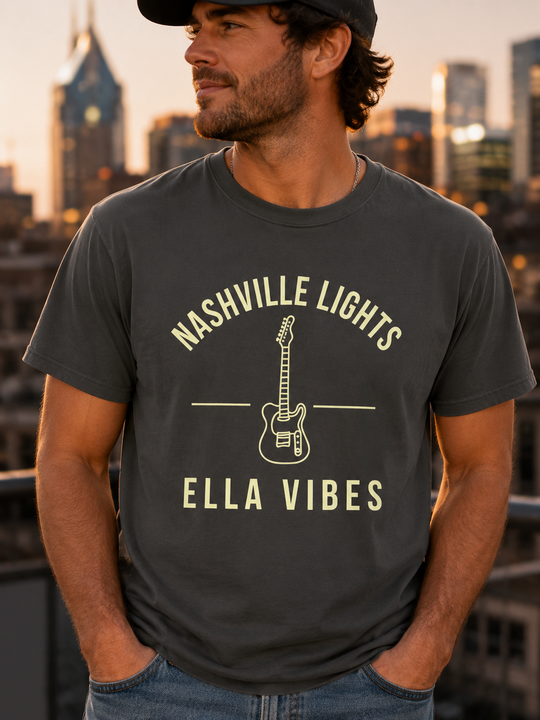 Nashville Lights Ella Vibes Country Music Fan Shirt Western Concert Tee