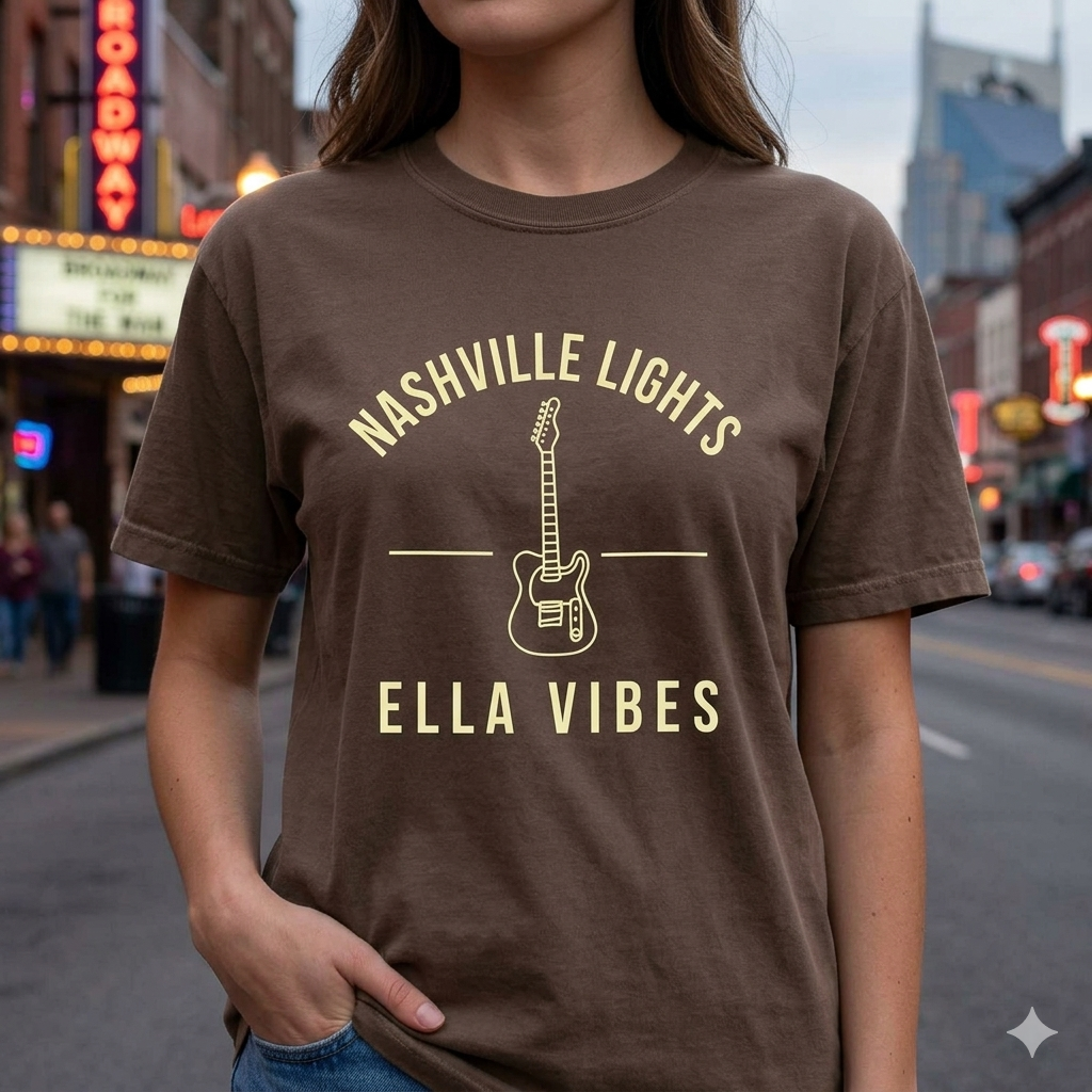 Nashville Lights Ella Vibes Country Music Fan Shirt Western Concert Tee
