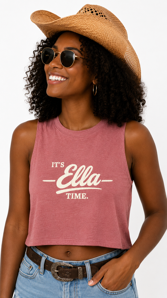 It's Ella Time Cropped Tank | Country Concert Outfit | Ella Concert Inspired Shirt | Country Music Fan Top