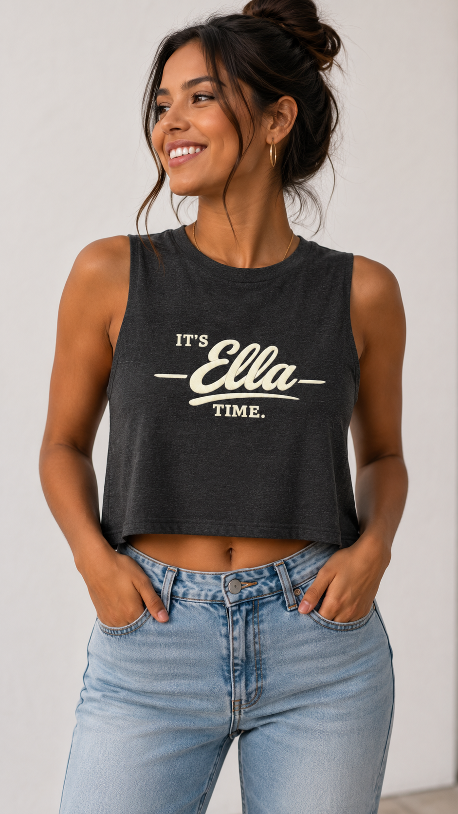 It's Ella Time Cropped Tank | Country Concert Outfit | Ella Concert Inspired Shirt | Country Music Fan Top