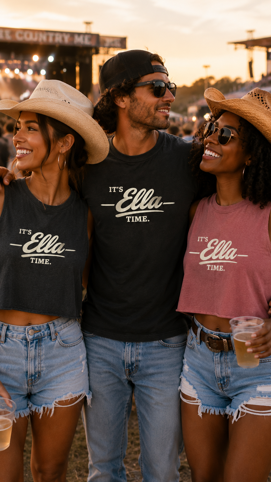 It's Ella Time Cropped Tank | Country Concert Outfit | Ella Concert Inspired Shirt | Country Music Fan Top