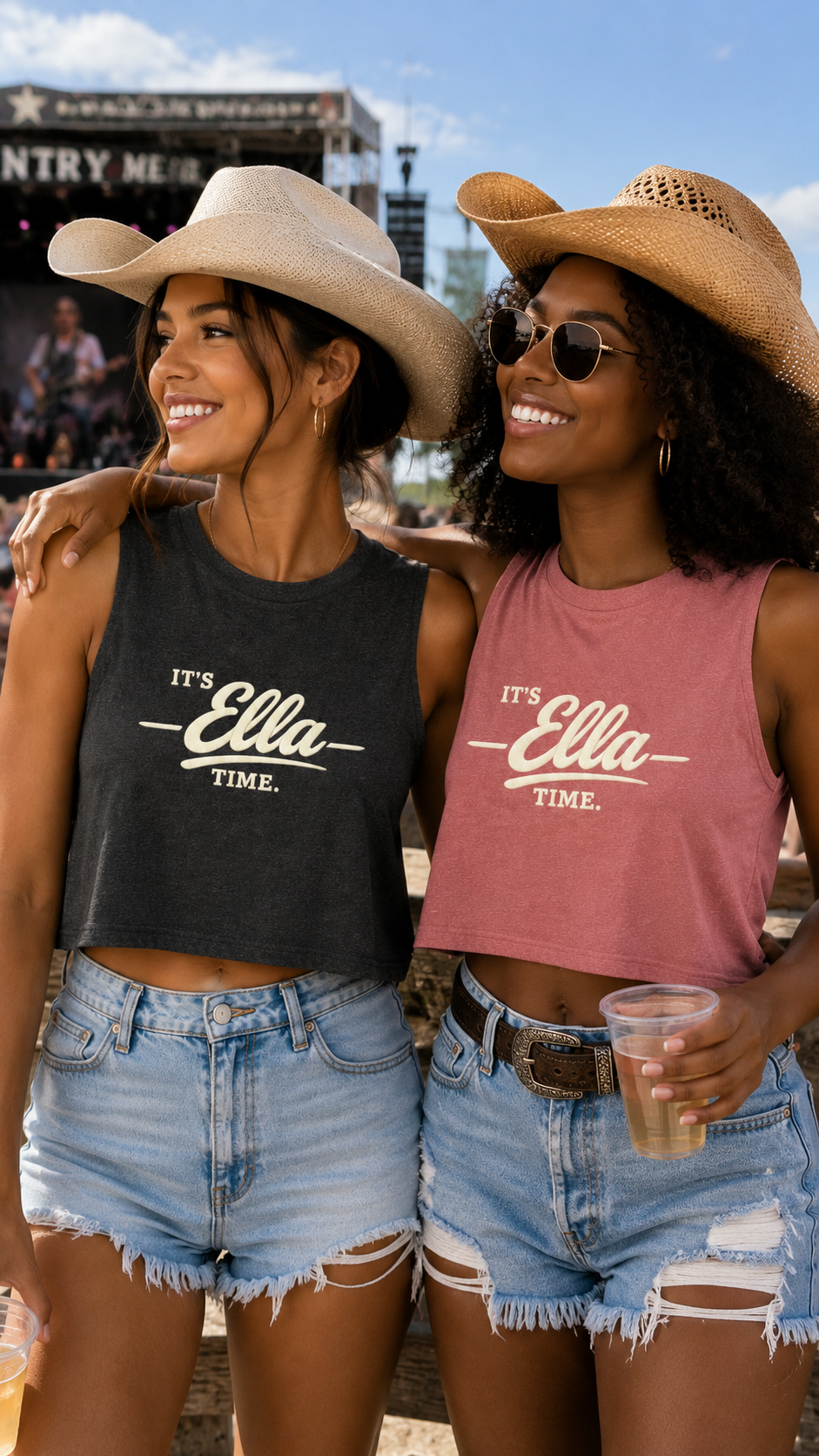 It's Ella Time Cropped Tank | Country Concert Outfit | Ella Concert Inspired Shirt | Country Music Fan Top