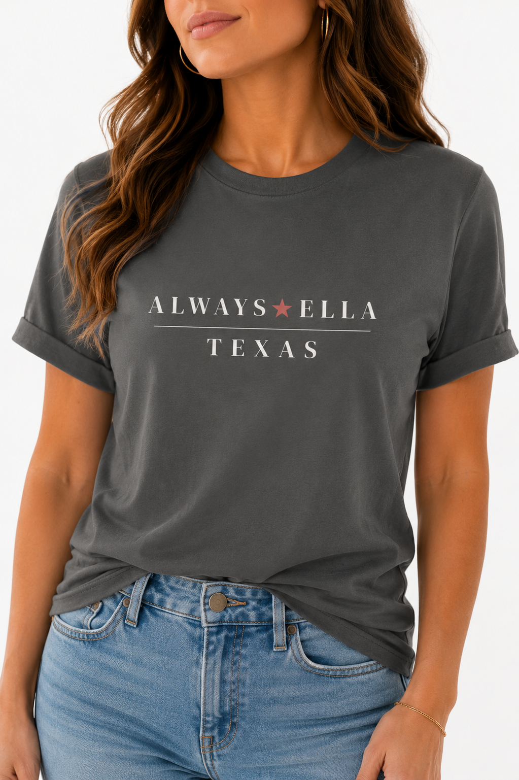 Always Ella Texas Shirt | Country Concert Tee | Western Cowgirl Graphic Tee | Boutique Country Shirt