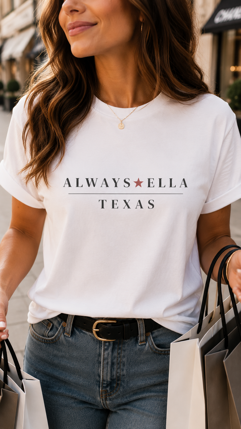 Always Ella Texas Shirt | Country Concert Tee | Western Cowgirl Graphic Tee | Boutique Country Shirt