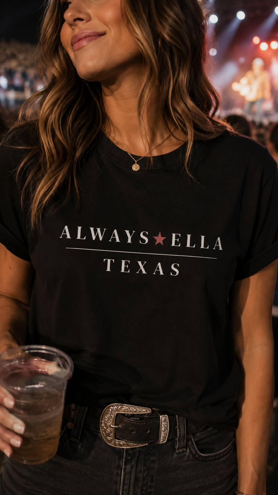 Always Ella Texas Shirt | Country Concert Tee | Western Cowgirl Graphic Tee | Boutique Country Shirt