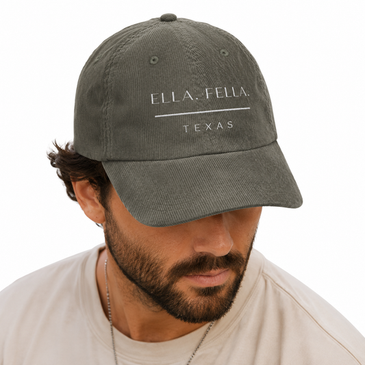 Ella Fella Texas Corduroy Hat, Men's Texas Hat, Country Concert Hat, Western Cap, Austin Style, Cowboy Gift