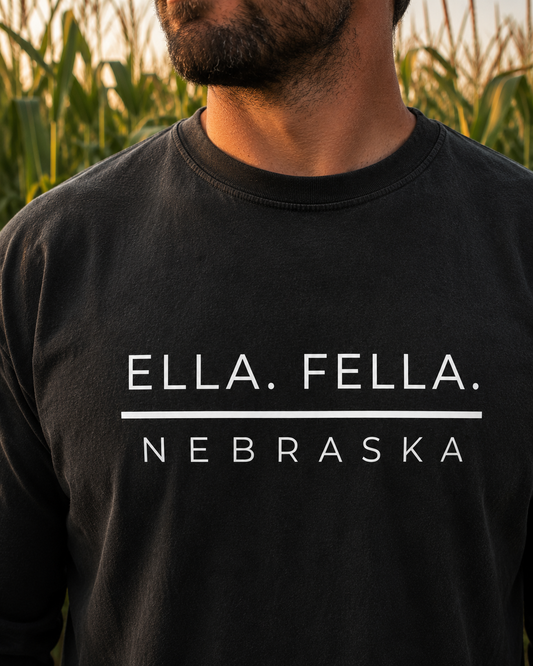 Ella Fella Nebraska Graphic Tee | Country Music Concert Shirt | Lincoln Concerts
