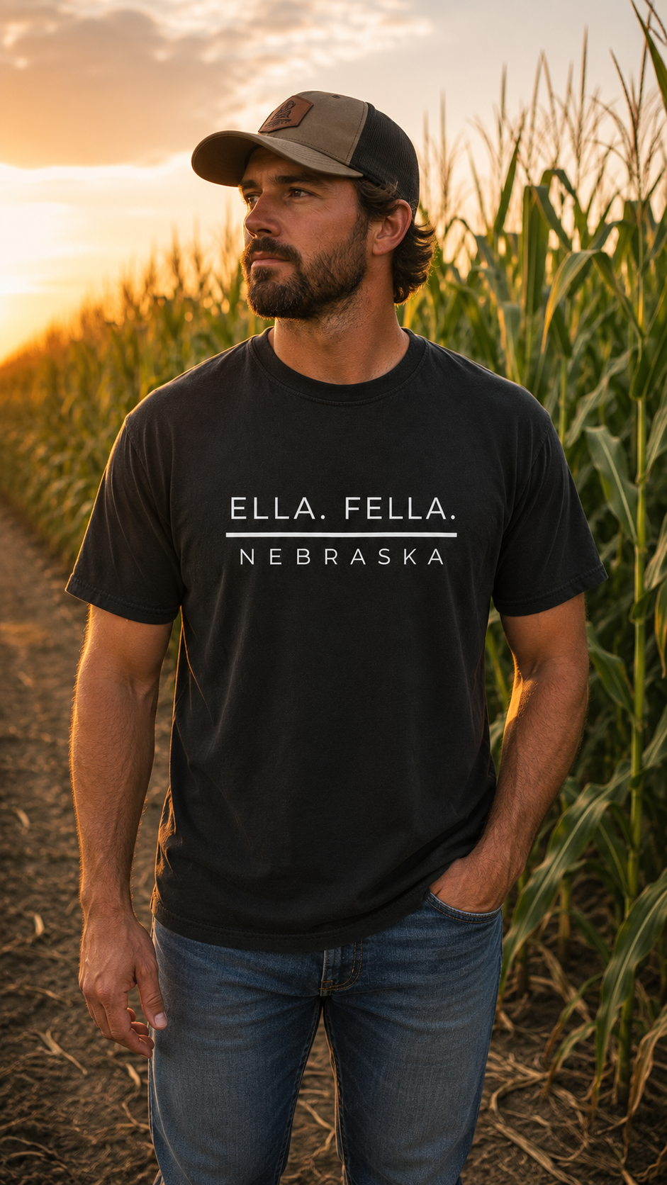 Ella Fella Nebraska Graphic Tee | Country Music Concert Shirt | Lincoln Concerts