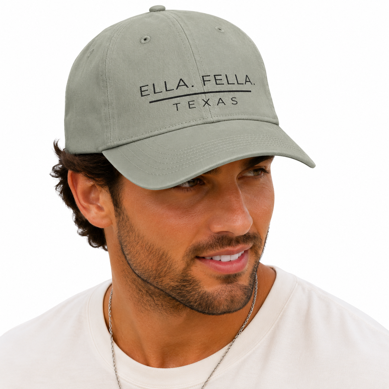 Ella Fella Texas Hat, Embroidered Cotton Baseball Cap, Vintage Washed Adjustable Hat, Texas Gift for Men