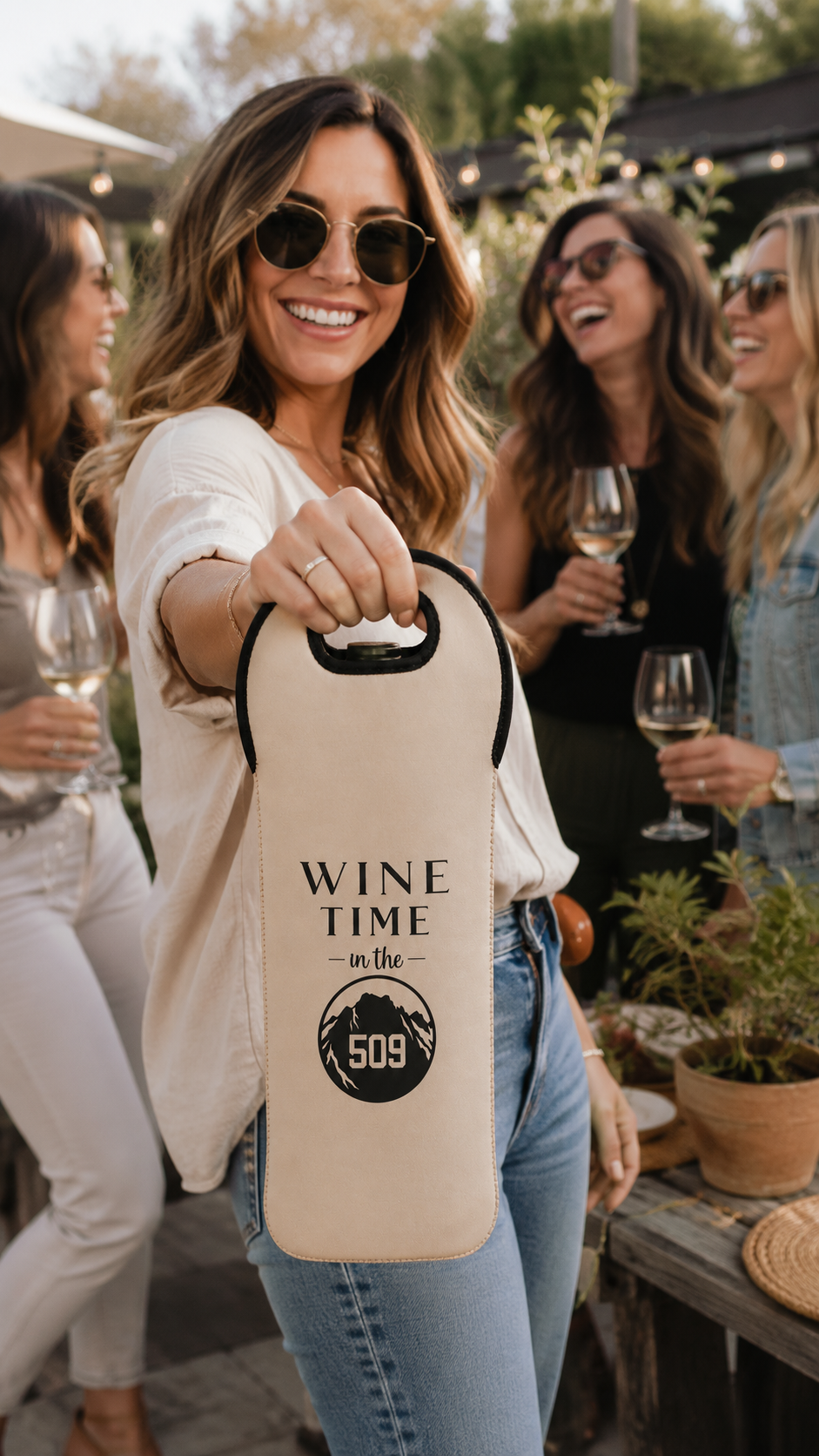 Wine Time in the 509 Wine Tote | Funny Wine Gift | Insulated Wine Carrier | Winery Gift | Girls Trip Tote | Washington Gift