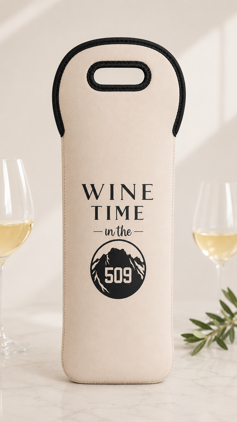 Wine Time in the 509 Wine Tote | Funny Wine Gift | Insulated Wine Carrier | Winery Gift | Girls Trip Tote | Washington Gift