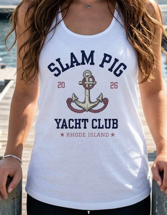 Slam Pig Yacht Club SPYC Women's Racerback Tank Rhode Island RHORI