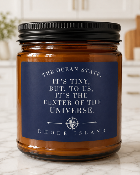Rhode Island Candle | Ocean State Gift | Rhode Island Home Decor | Rhode Island Quote Candle | New England Gift | Soy Candle