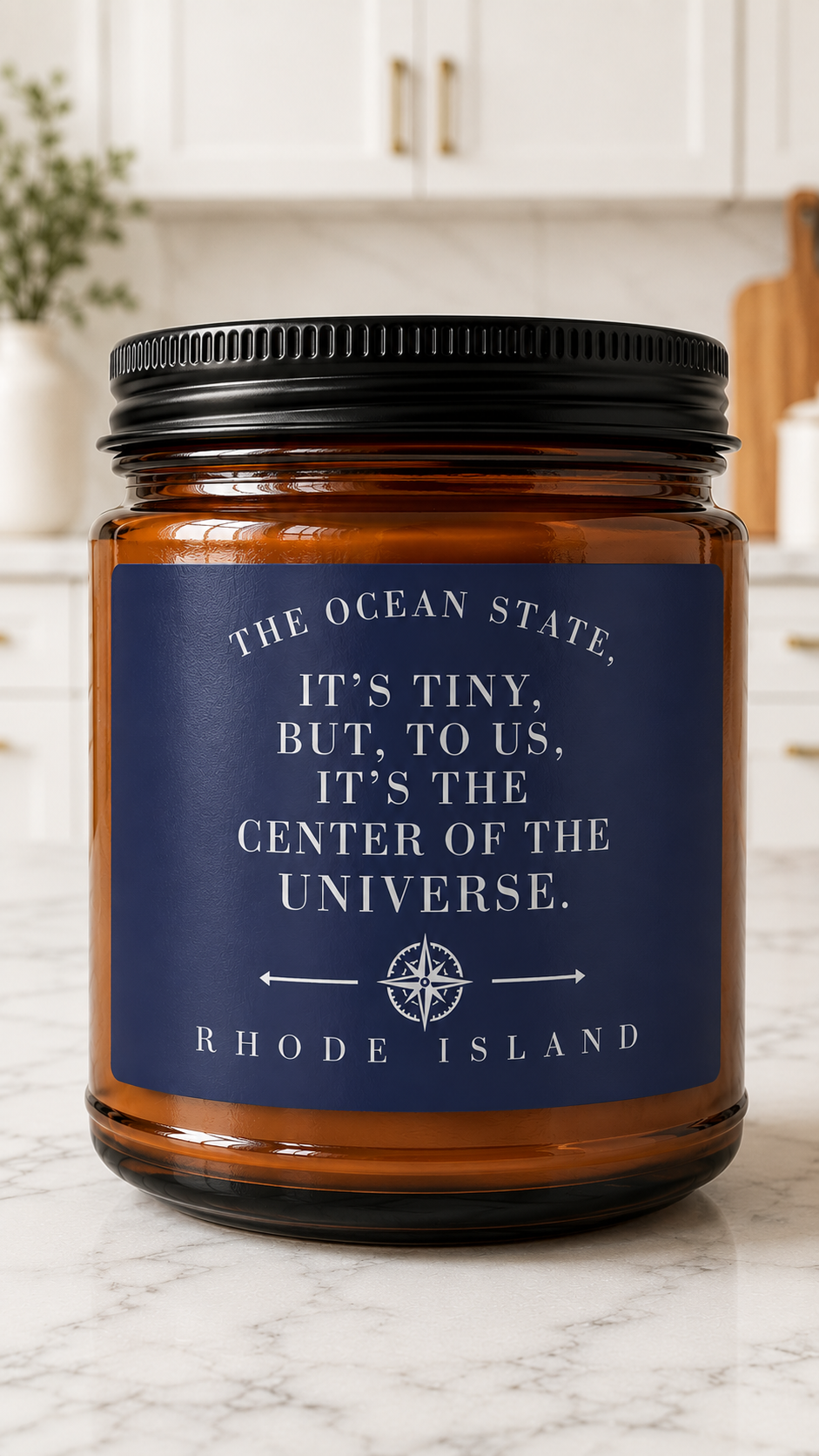 Rhode Island Candle | Ocean State Gift | Rhode Island Home Decor | Rhode Island Quote Candle | New England Gift | Soy Candle