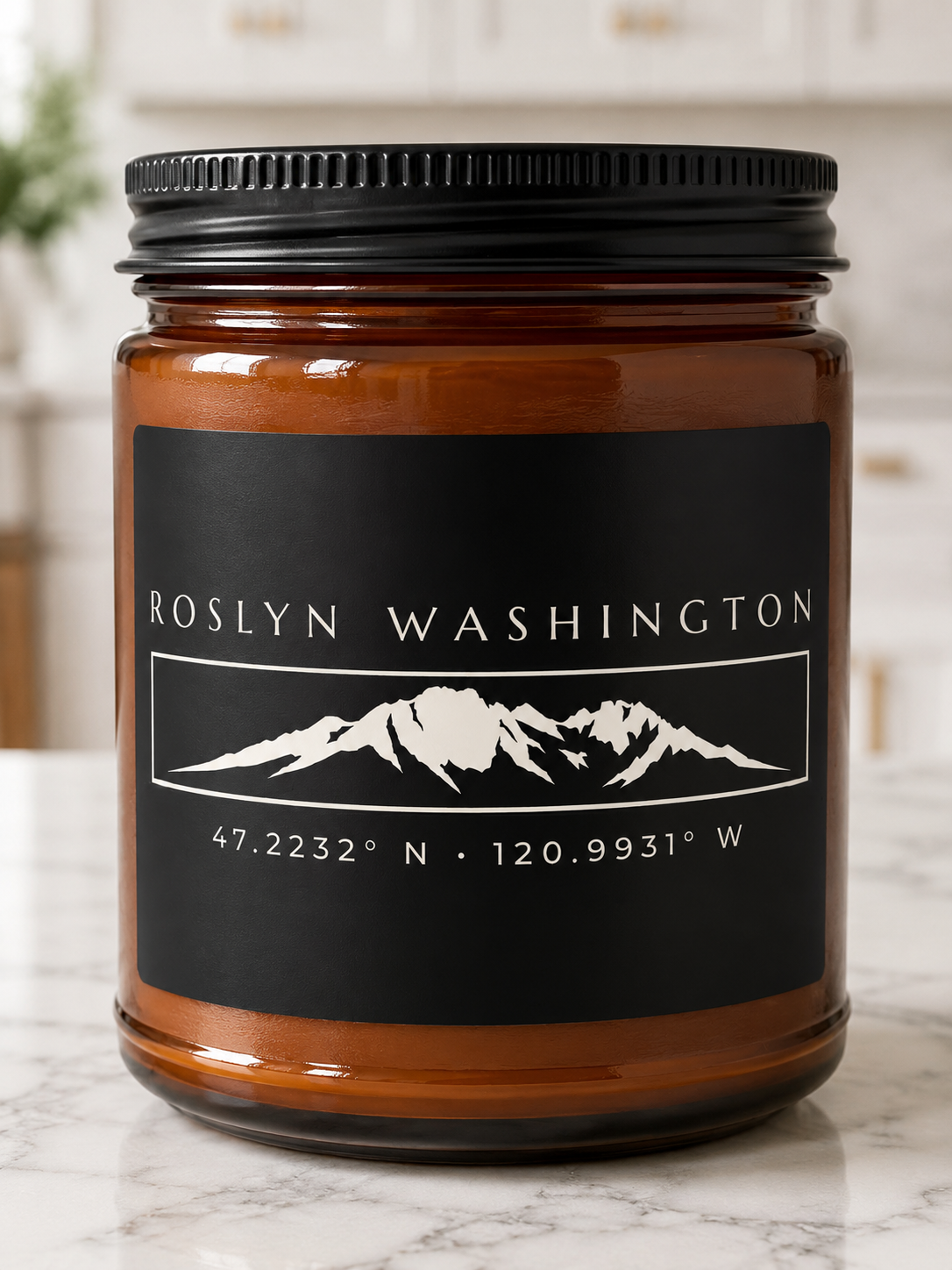 Roslyn Washington Candle | Roslyn WA | 509 Candle | Mount Stuart Candle | Washington State Gift | Soy Candle