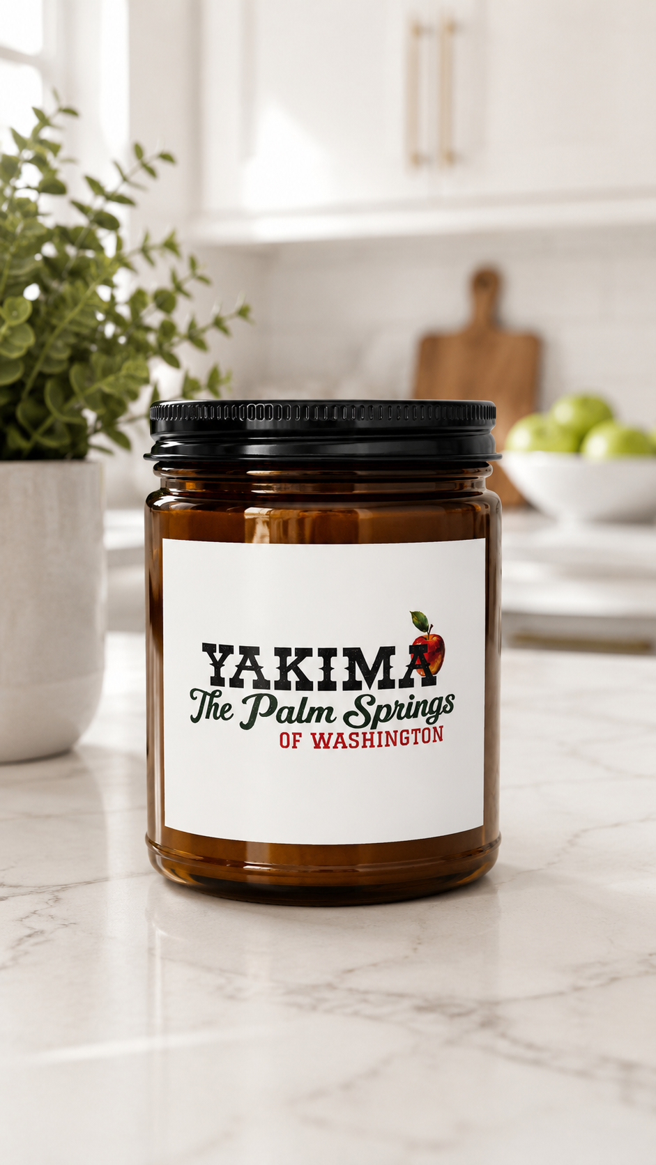 Yakima Candle | Yakima The Palm Springs of Washington | Washington State Gift | Yakima Gift | Amber Jar Candle | Home Decor