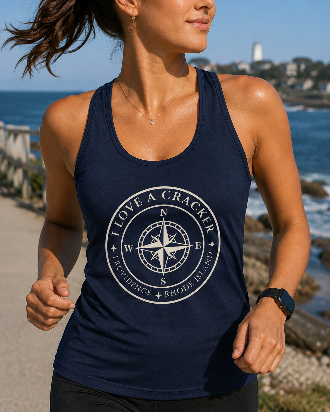I Love A Cracker Performance Tank, Rhode Island Tank Top, Providence RI Workout Tank, Coastal Nautical Gym Shirt, Bravo Fan Gift