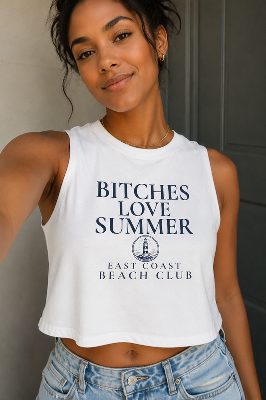 Bitches Love Summer crop top | East Coast Beach Club tank