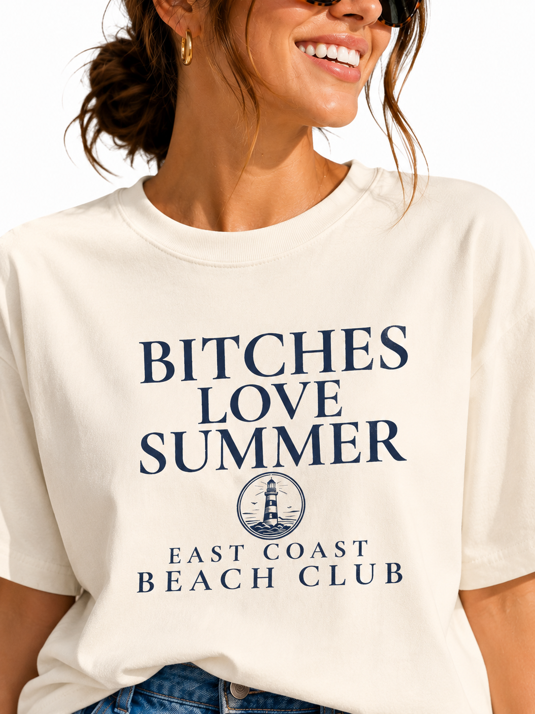 Bitches Love Summer T-Shirt | East Coast Beach Club Graphic Tee