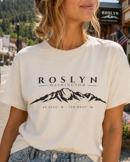 Roslyn Washington T-Shirt | Mount Stuart Shirt | Washington Mountain Shirt | Cle Elum | Suncadia Shirt | Leavenworth | PNW Tee