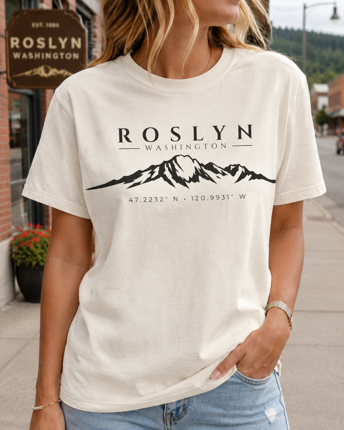 Roslyn Washington T-Shirt | Mount Stuart Shirt | Washington Mountain Shirt | Cle Elum | Suncadia Shirt | Leavenworth | PNW Tee