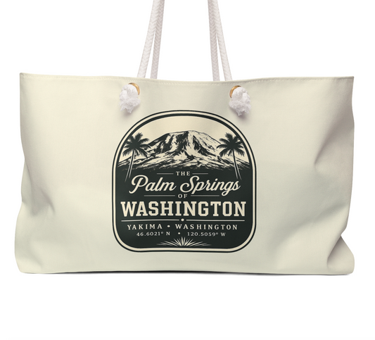 Yakima Washington Tote Bag, Palm Springs of Washington Canvas Beach Bag, 509 Tote, Yakima Gift, Washington State Tote