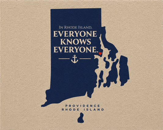 Rhode Island Doormat Providence Welcome Mat Everyone Knows Everyone Map Door Mat