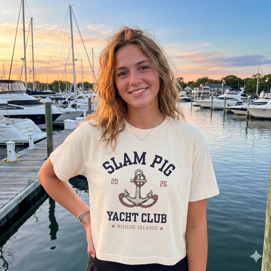 Slam Pig Yacht Club Tee | Rhode Island Nautical Graphic Shirt