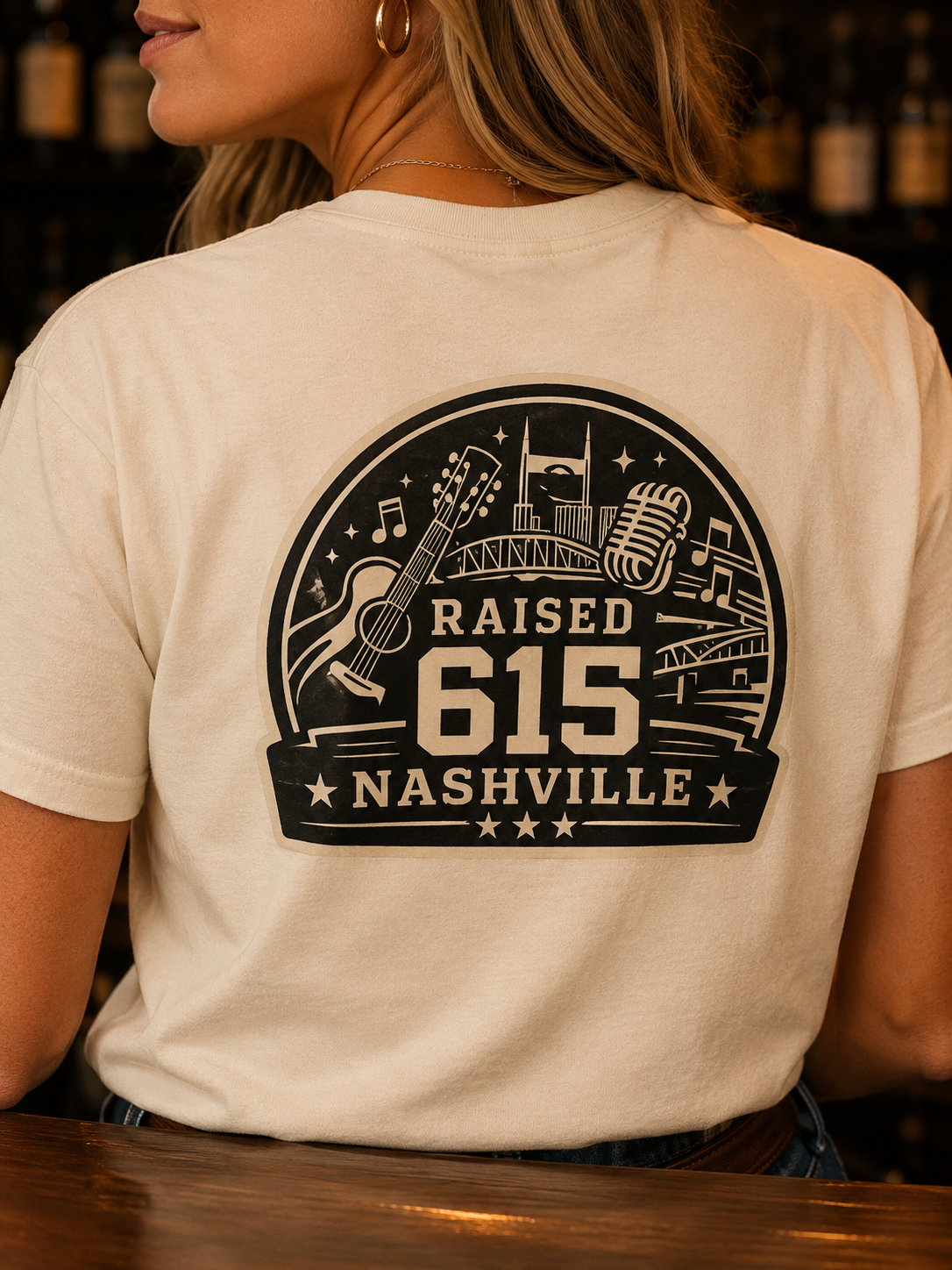 Raised 615 Shirt, Nashville Local Tee, Nashville Tennessee T-Shirt, Music City Shirt, Tennessee Pride Shirt, Comfort Colors Tee