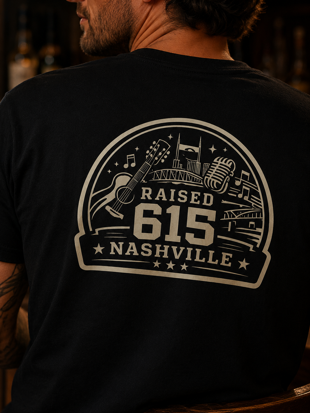 Raised 615 Shirt, Nashville Local Tee, Nashville Tennessee T-Shirt, Music City Shirt, Tennessee Pride Shirt, Comfort Colors Tee
