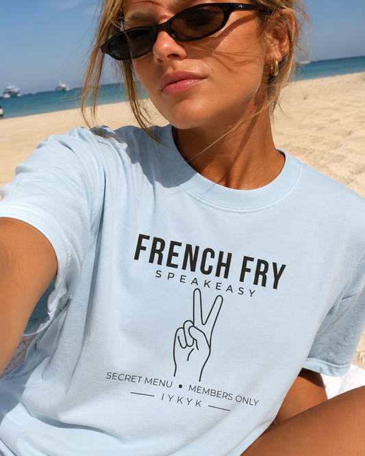 French Fry Speakeasy Shirt, Secret Menu Graphic Tee, IYKYK Shirt, Funny Viral Tee, Minimalist Comfort Colors Shirt, Love Island