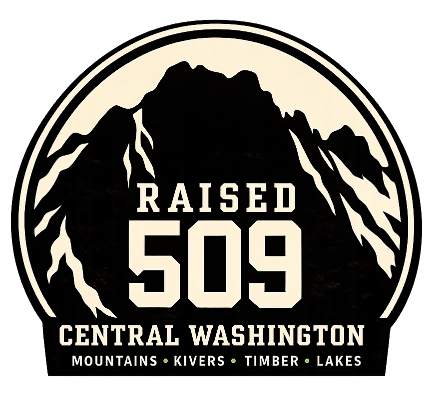 Raised 509 Central Washington Shirt, PNW Tee, Washington Mountains Shirt, Eastern WA Gift, Hiking Camping Outdoors Tee