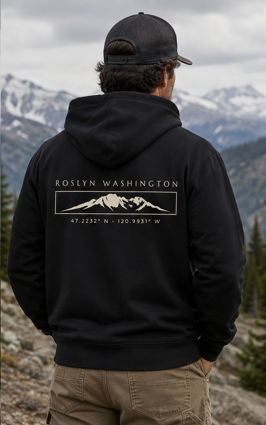 Roslyn Washington Hoodie | Mount Stuart Hoodie | 509 Sweatshirt | Cle Elum Hoodie | Suncadia Hoodie | Leavenworth Gift | Washington Mountain