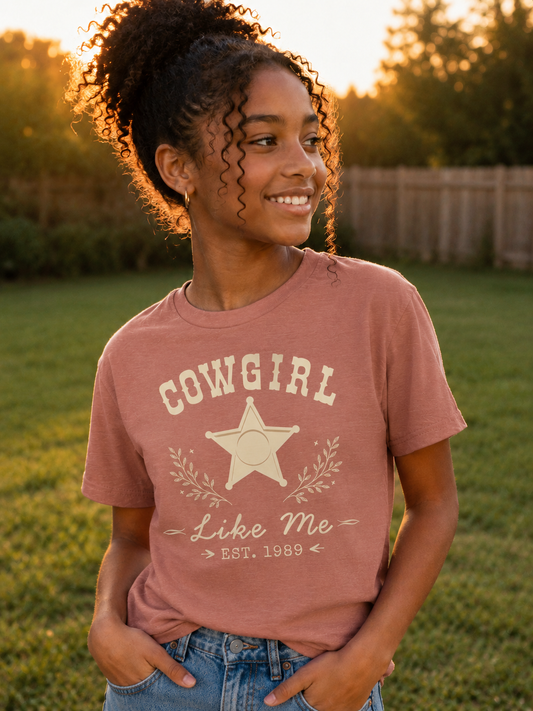 Cowgirl Star Like Me T-Shirt | Youth Tee, Western Western Ranch Graphic