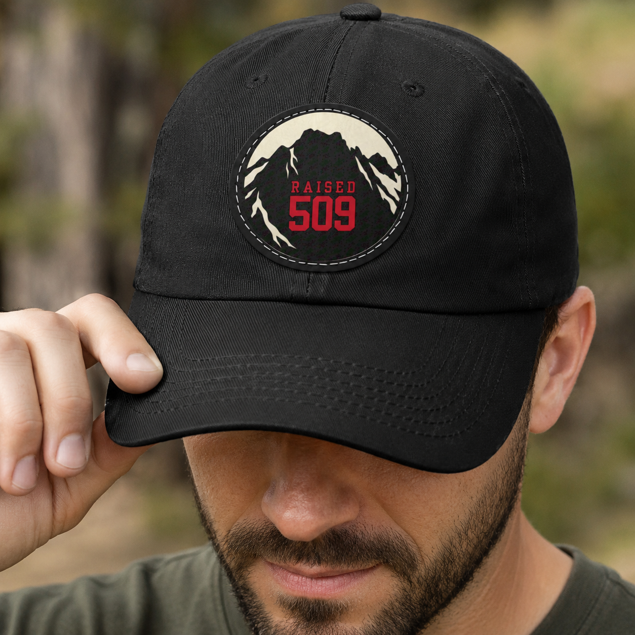 Raised 509 Mountain Patch Hat, Washington State Hat, Central Washington Baseball Cap, Outdoor Gift, Local Pride