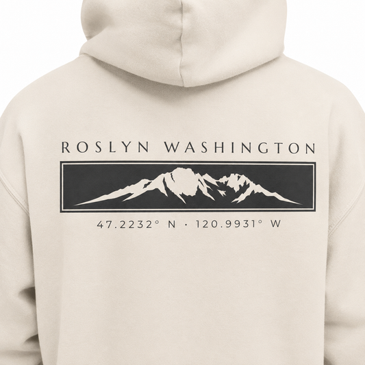 Roslyn Washington Hoodie | Mount Stuart Hoodie | Raised 509 Hoodie | PNW Sweatshirt | Cle Elum | Suncadia | Leavenworth | Washington Hoodie
