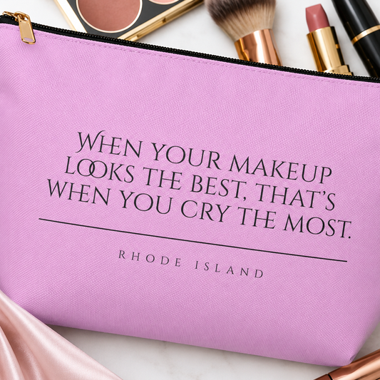 Rhode Island | When Your Makeup Looks The Best Cosmetic Accessory Pouch | Pink Makeup Bag | RHORI