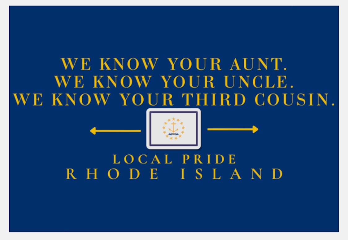 We Know Your Aunt, Uncle, and Your Third Cousin | Rhode Island Die-Cut Magnet | Local Pride | RHORI