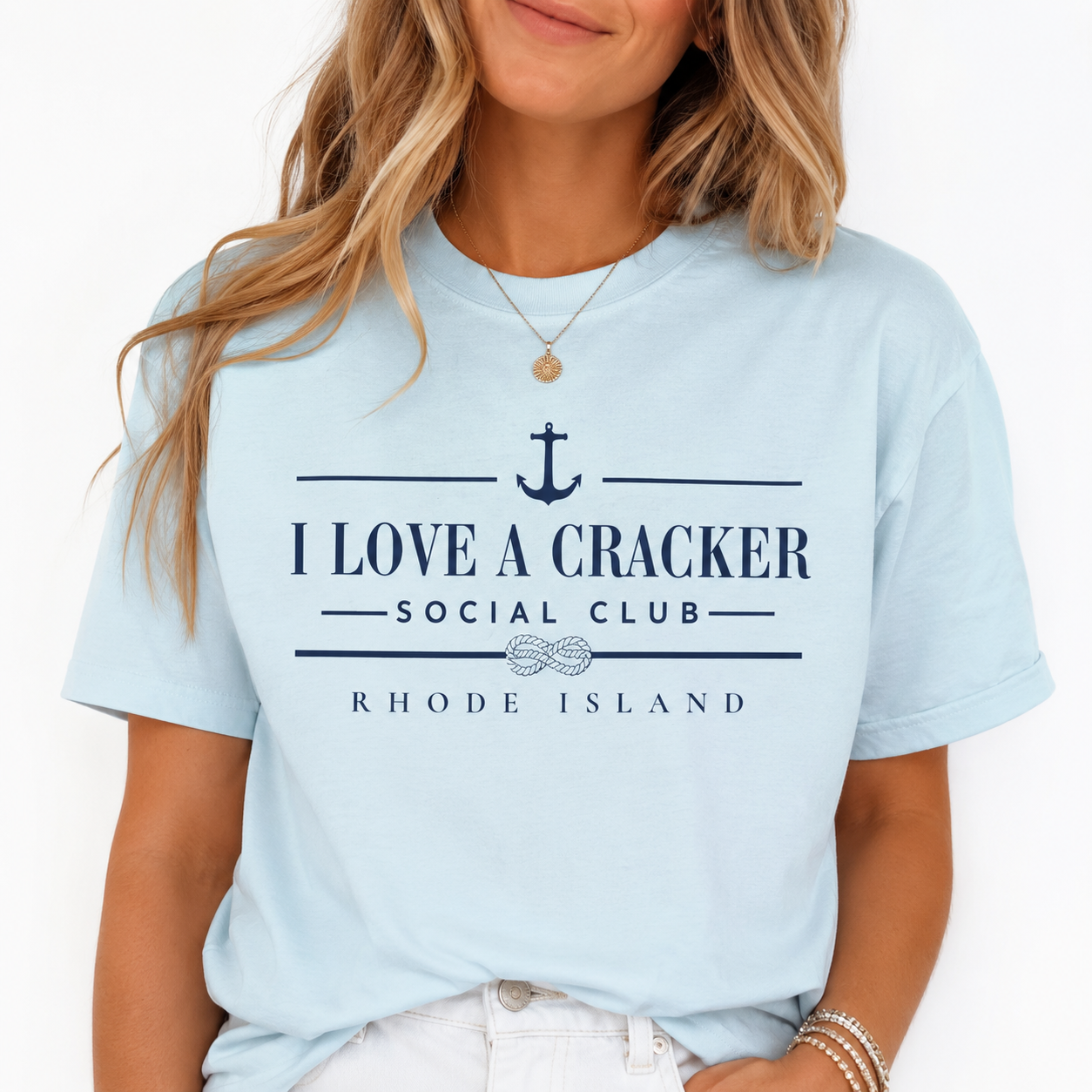 I Love a Cracker Social Club T-shirt | Nautical Anchor Rhode Island