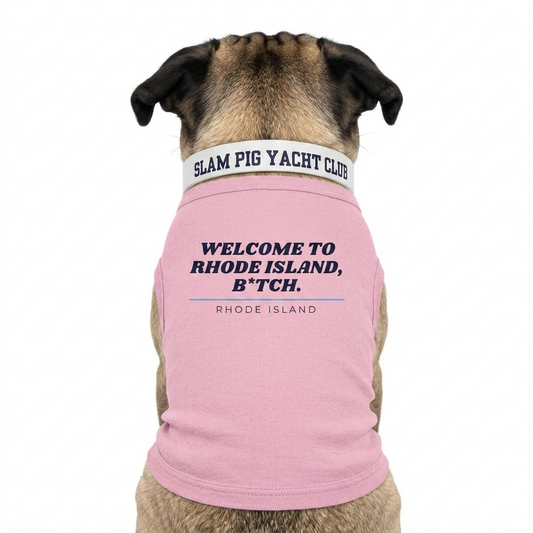Rhode Island Dog Shirt Pet Clothes Welcome To Rhode Island B*tch Funny Puppy Tee