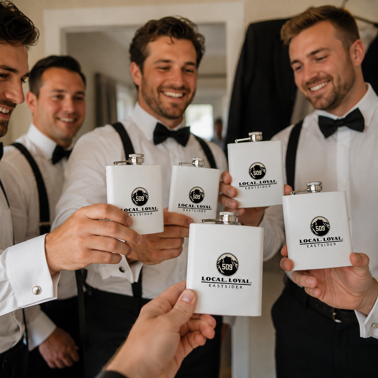 509 Local Loyal Eastsider Flask | Eastern Washington Gift, Groomsmen Gift, Bachelor Party Flask