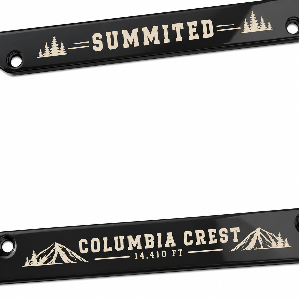 Mount Rainier Summit License Plate Frame | Columbia Crest 14,410 FT