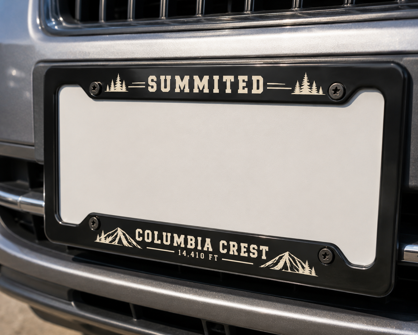 Mount Rainier Summit License Plate Frame | Columbia Crest 14,410 FT