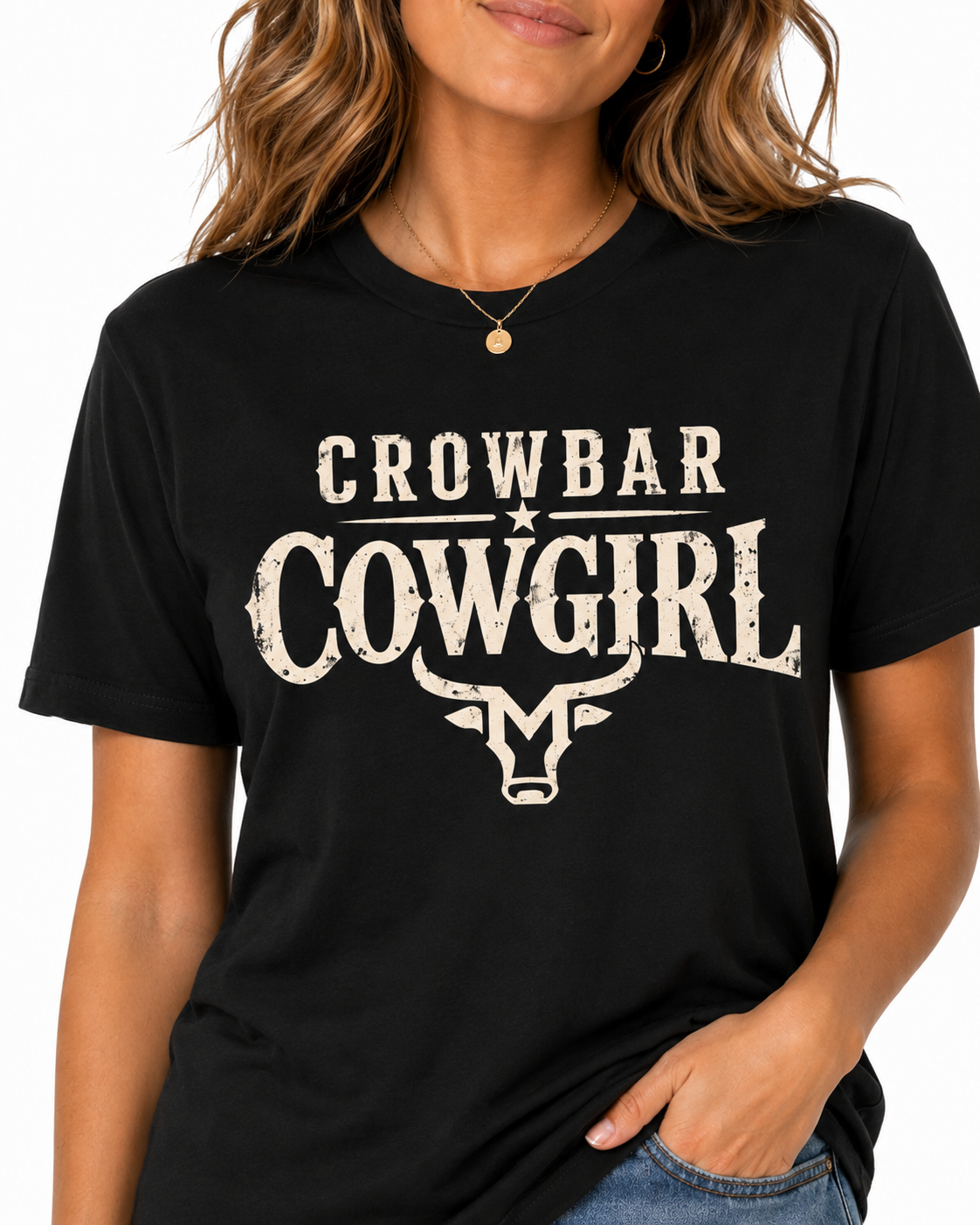 Crowbar Cowgirl Western Graphic Tee | Bella+Canvas 3001 | Reality TV
