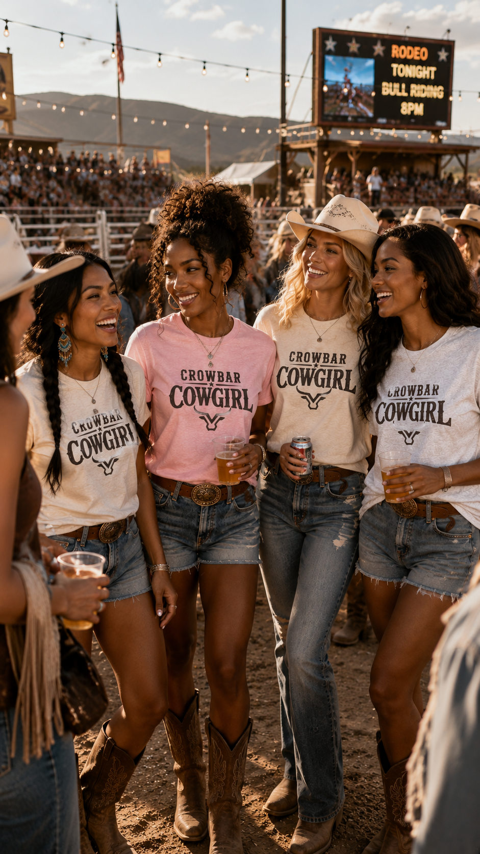 Crowbar Cowgirl Western Graphic Tee | Bella+Canvas 3001 | Rodeo Shirt