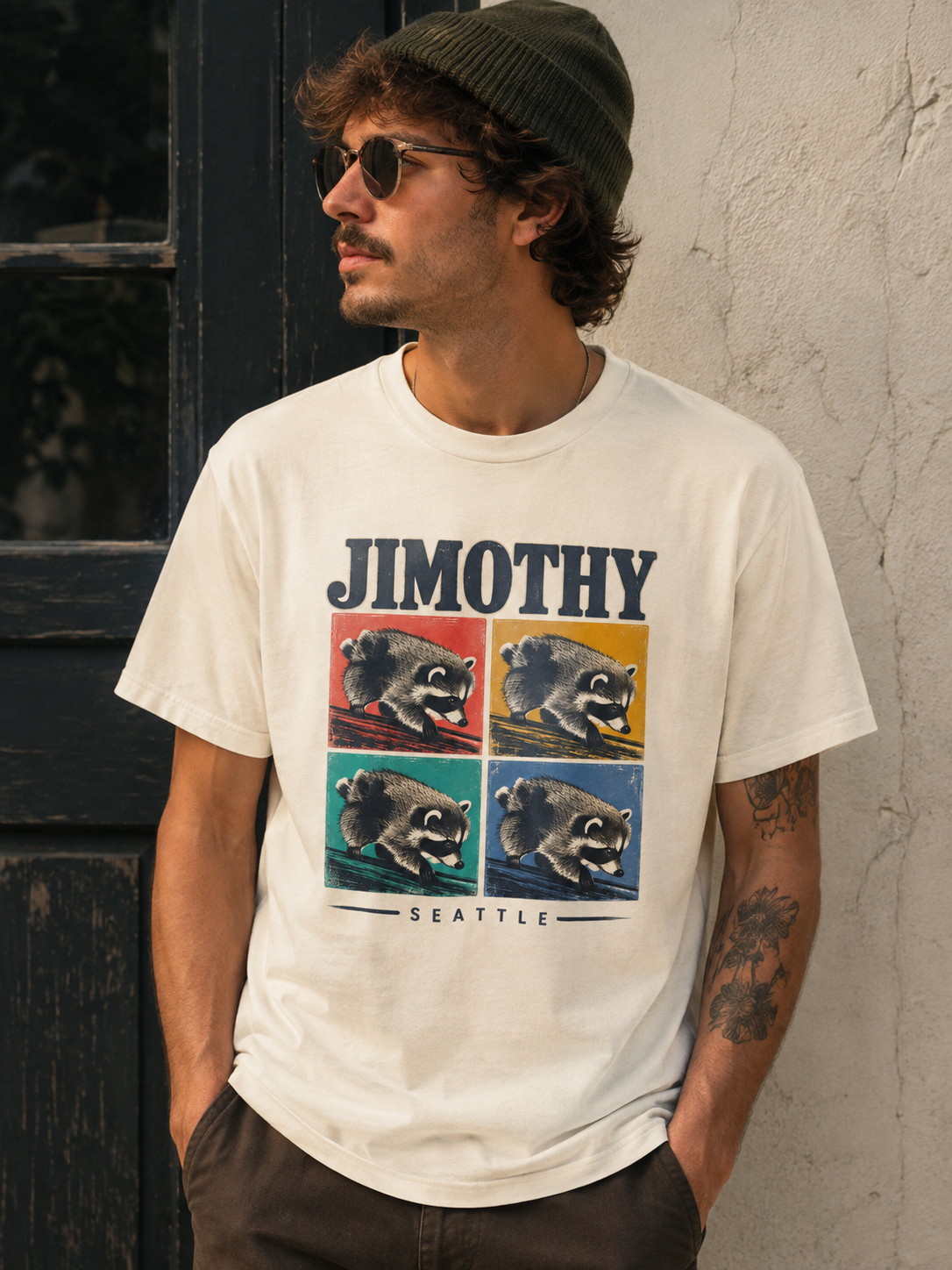 JIMOTHY Seattle Raccoon Graphic Tee