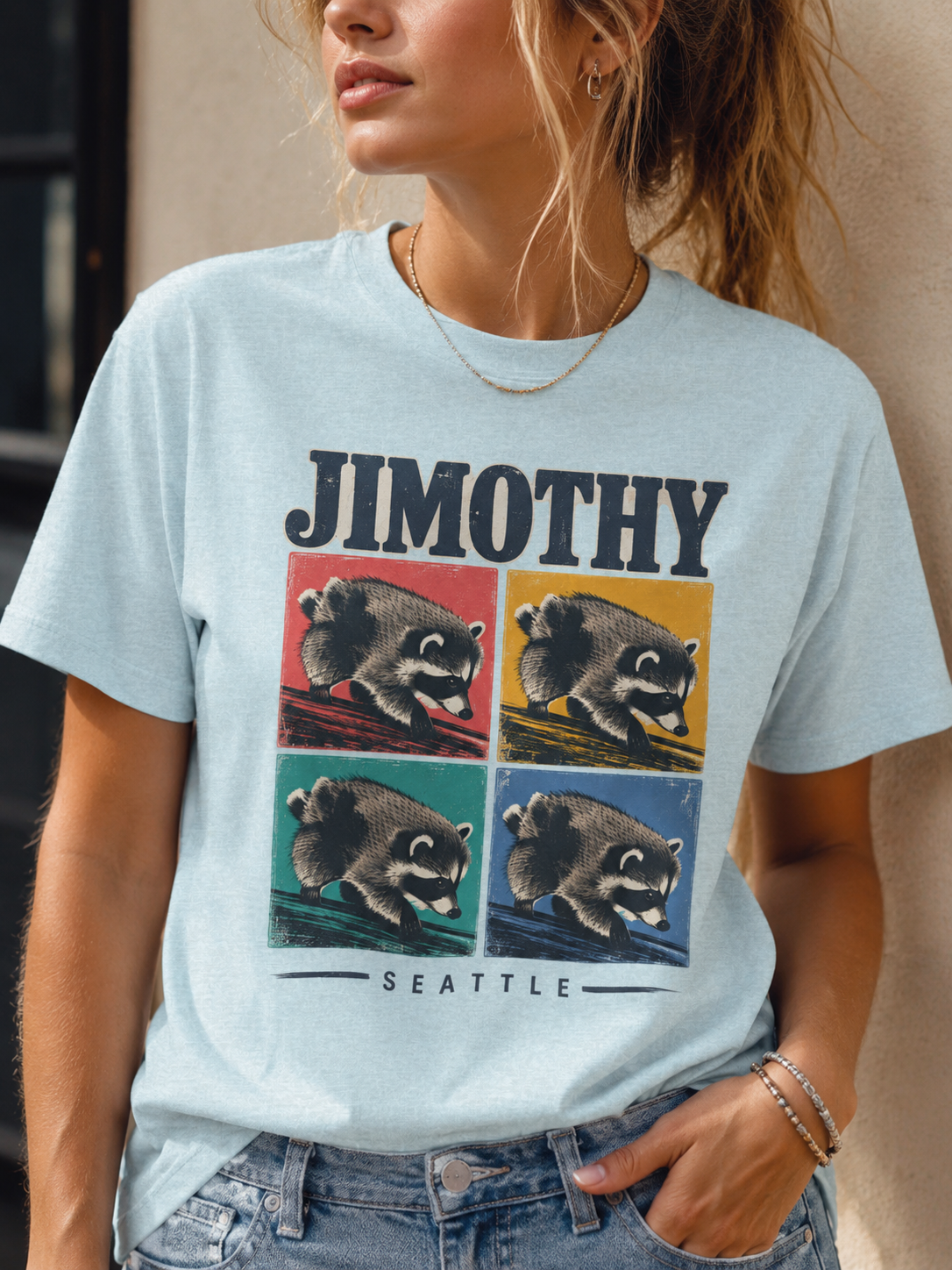 JIMOTHY Seattle Raccoon Graphic Tee