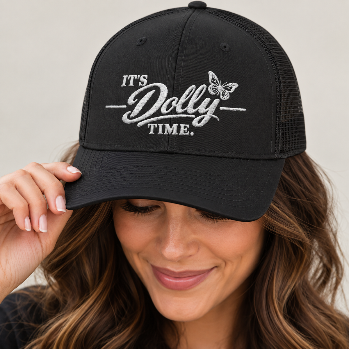It’s Dolly Time Trucker Hat Dolly Day 925
